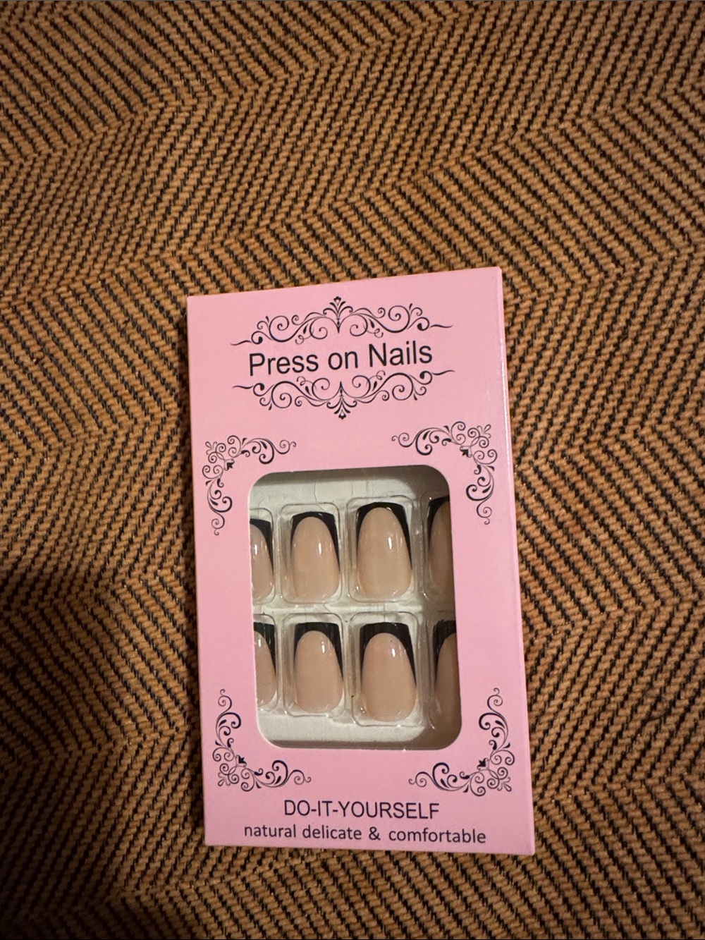 Square Black Tips- Press on nails